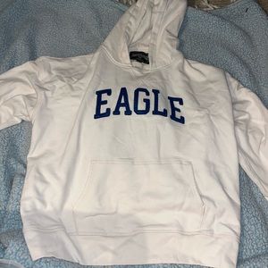 American Eagle, White hoodie, “Eagle”, size small!